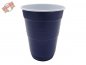 Preview: 50 Stk. Beerpong Becher 16 oz 0,4 ltr. blau/weiß